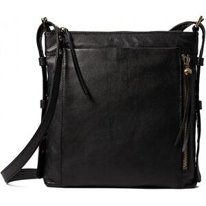HOBO Crusade Black Leather Crossbody Bag Soft Hide Adjustable‎ Strap